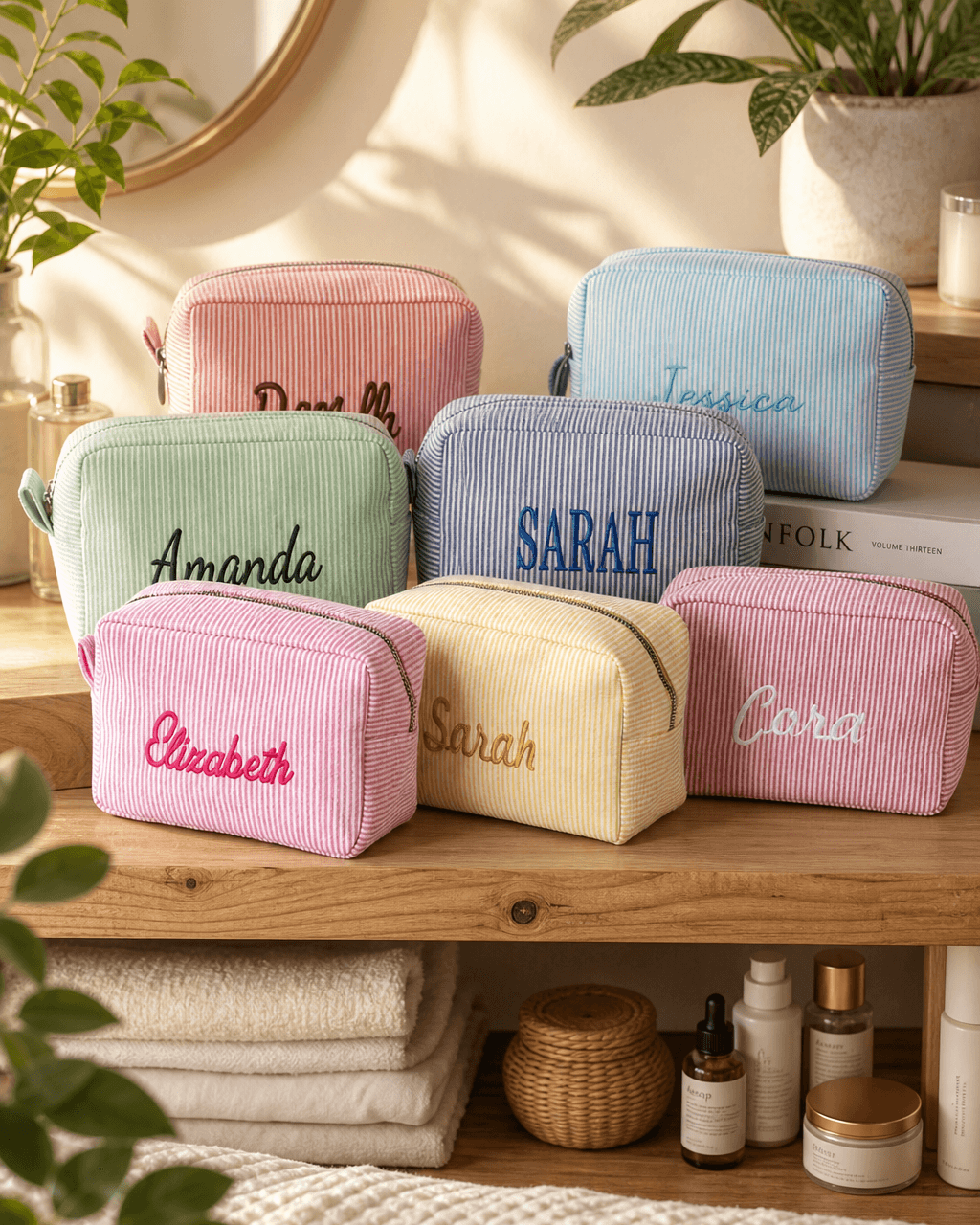 Trousses de toilette personnalisées — photo produit e-commerce